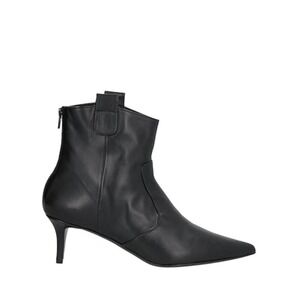 Marc Ellis Black Leather Ankle‎ Boots Pointed Toe Kitten Heel Western Inspired